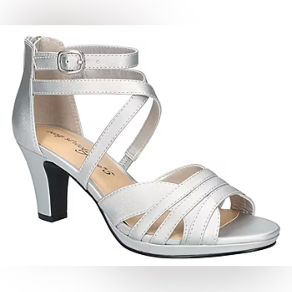 Easy Street - Elegant Silver Women's Heels - Size 9WW